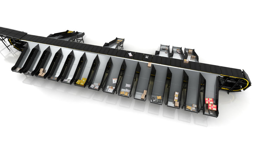 Interroll introduceert nieuwe verticale crossbelt sorter